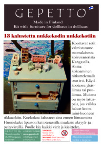kalusteet nukkekodin nukkekotiin