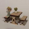 MiniMini Pirtin pöytä ja penkit 1:48