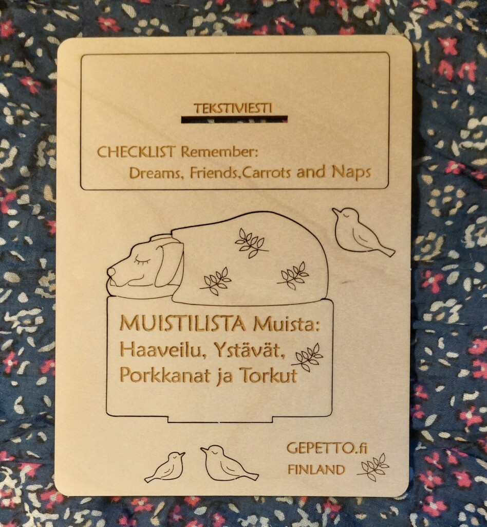 Muistilista-Checklist