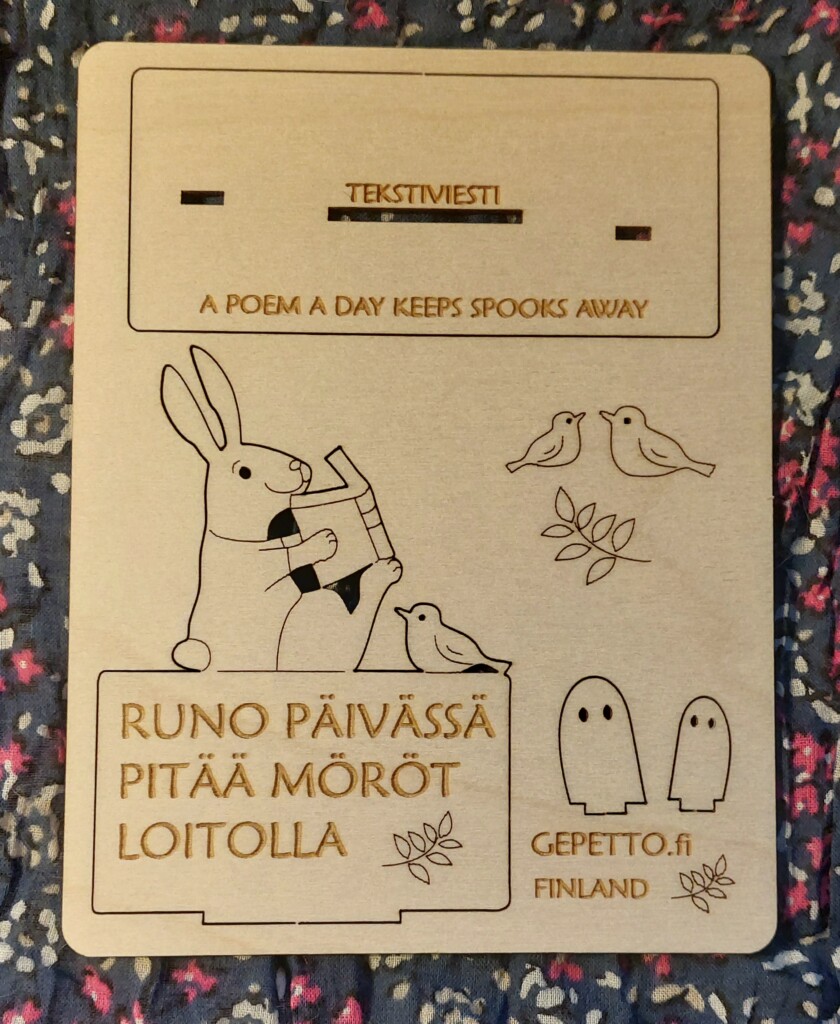 Runo päivässä koottava kortti