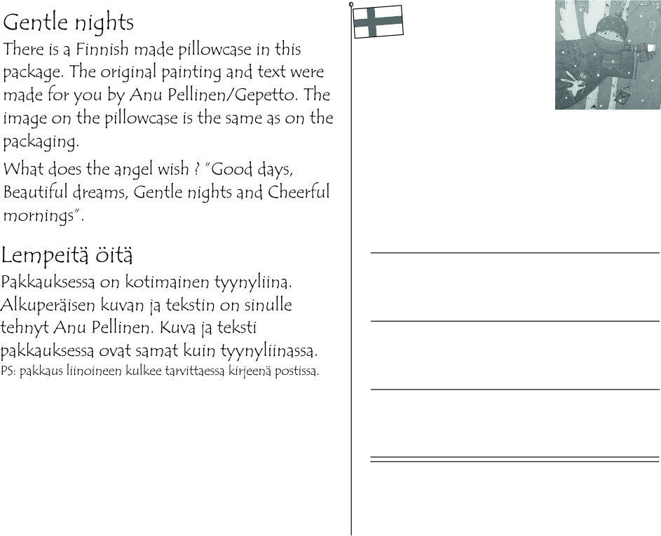 Tyynyliinan pakkaus