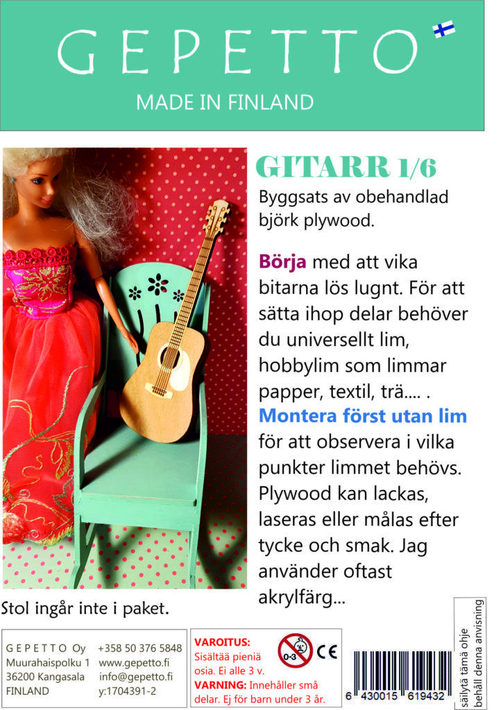 Byggsats Gitarr för Barbie