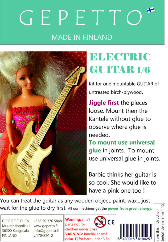 Electric guitar kit for Barbie