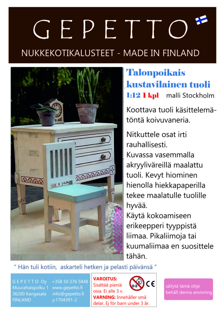 Talonpoikais kustavilainen tuoli