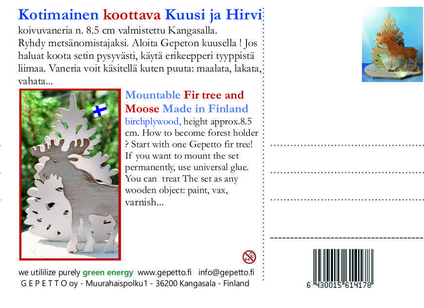 Vanerikortti hirviaiheella