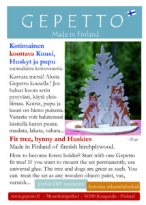 Huskyt pupu ja kuusi