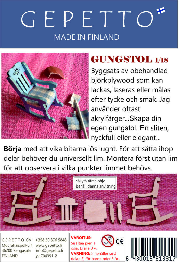 Söt Byggsats Gungstol