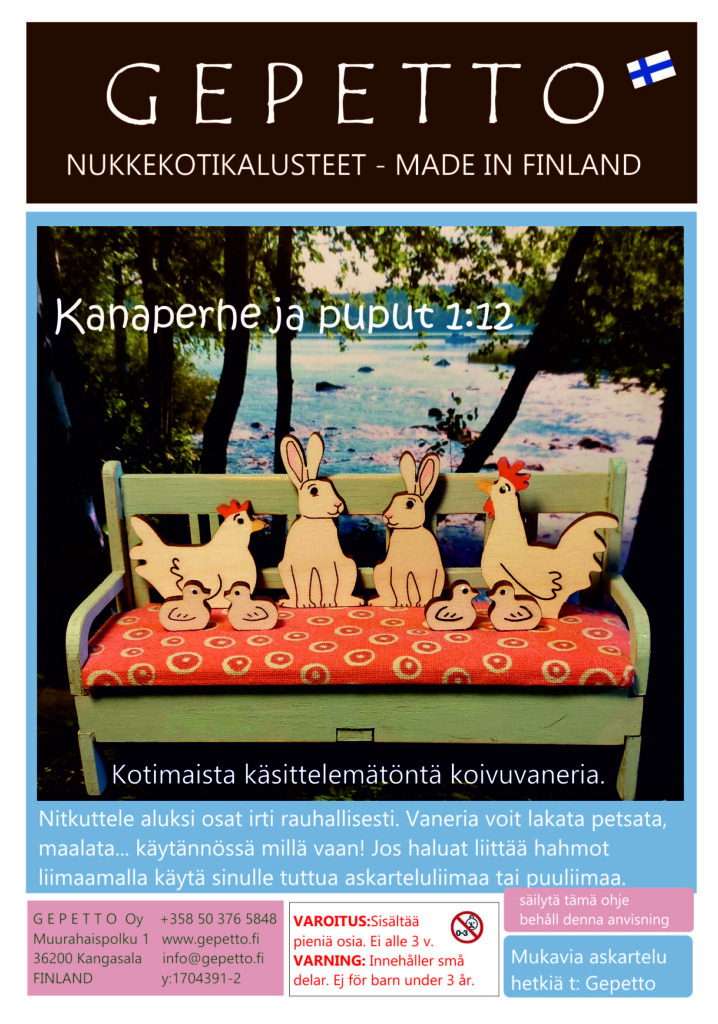 Kanaperhe ja puput etiketti