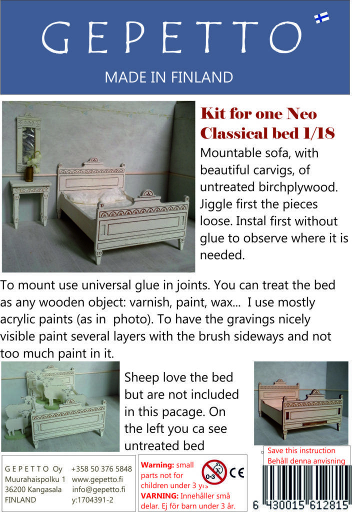 Neo Classical bed 1/18