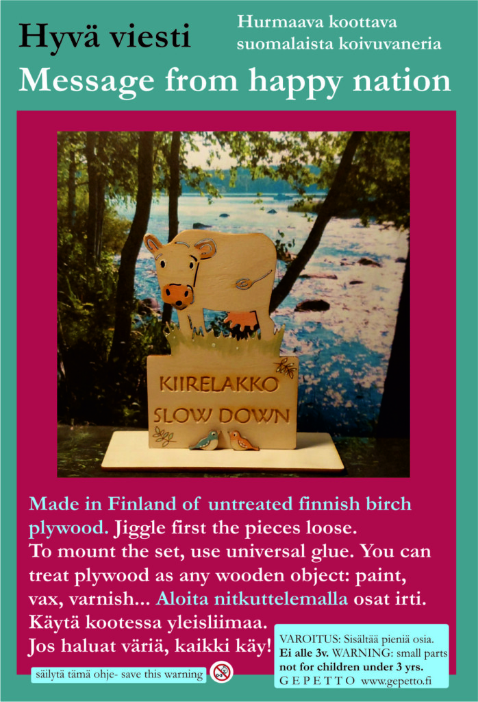 Möö slowdown etiket for plywood card
