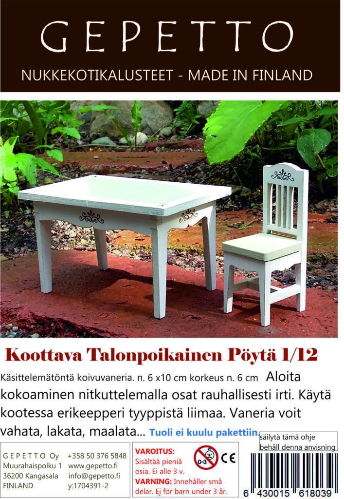 Talonpoikainen pöytä 1:12