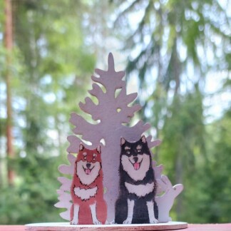 Koottava Suomen lapinkoira -vanerikortti