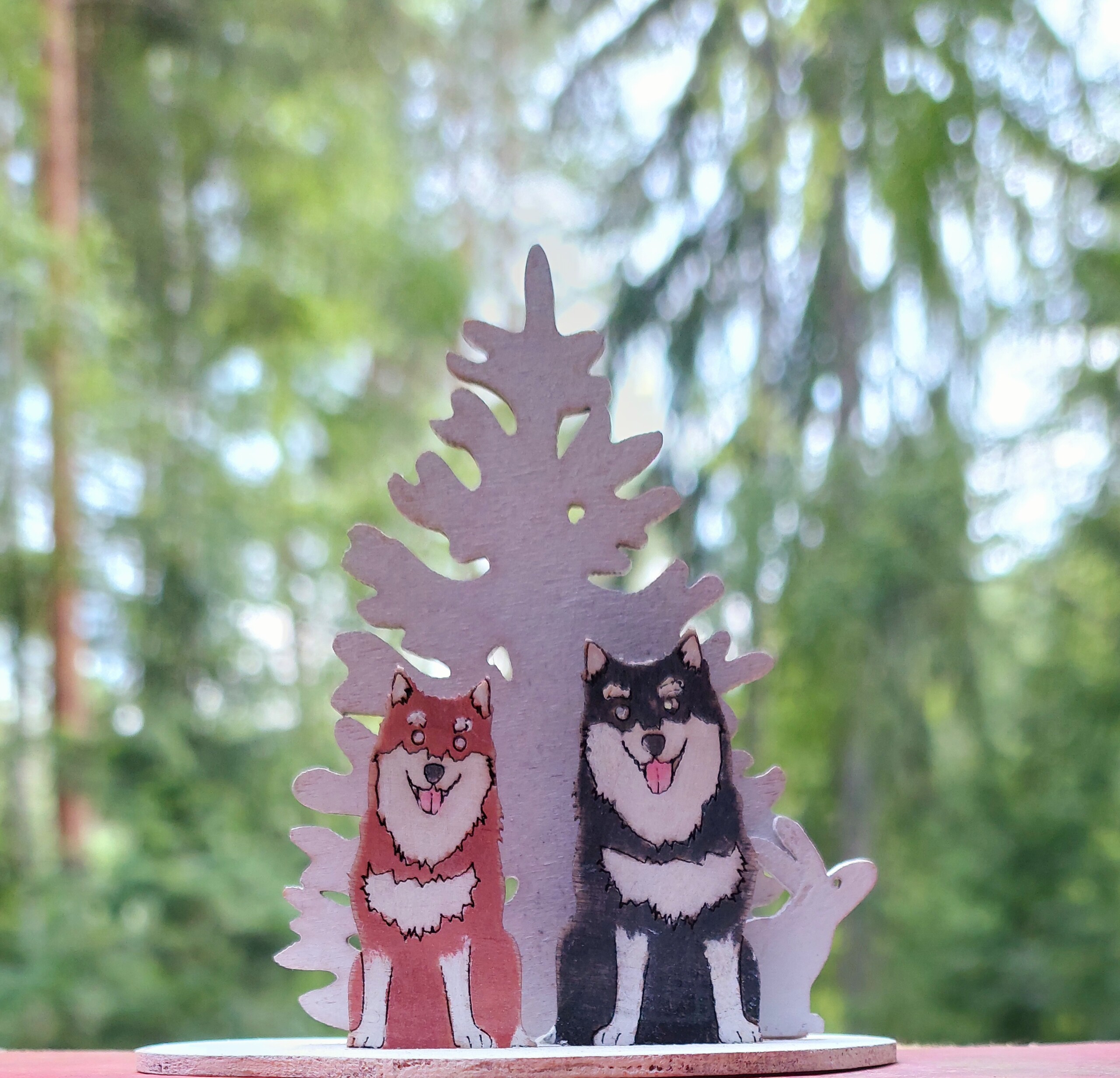 Koottava Suomen lapinkoira -vanerikortti