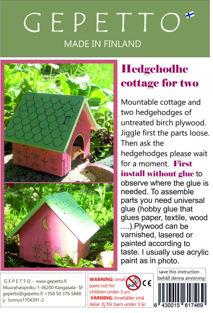 Hedgehodge cottage for two
