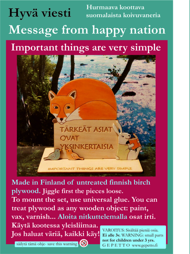 Hyvä viesti tärkeät asiat...