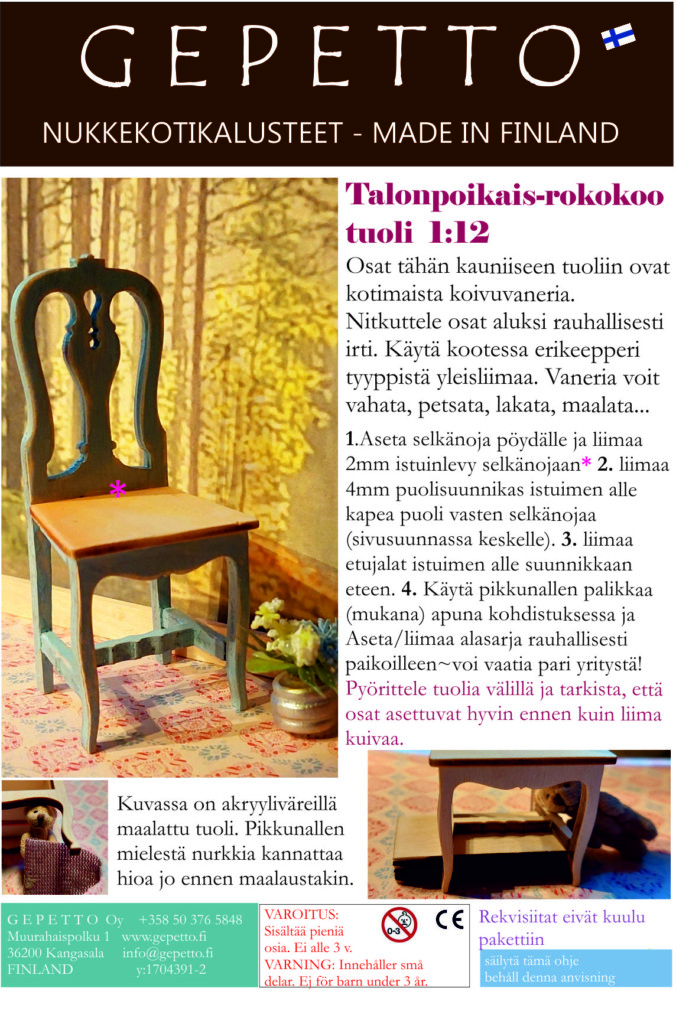 Talonpoikaisrokokoo tuoli